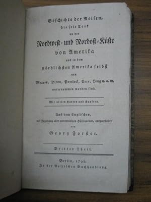 Geschichte der Reisen, die seit Cook an der Nordwest- und Nordost-Küste von Amerika und in dem nö...