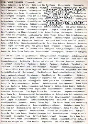 Imagen del vendedor de Peter Kleemann demontriert: Vier Farben Gestik. Museum Wiesbaden, 25.-30.4.72. a la venta por Antiquariat Querido - Frank Hermann