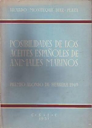 POSIBILIDADES DE LOS ACEITES ESPAÑOLES DE ANIMALES MARINOS.