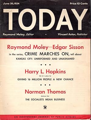 Seller image for Today: An Independent Journal of Public Affairs: Volume I, No 36: June 30, 1934 for sale by Dorley House Books, Inc.