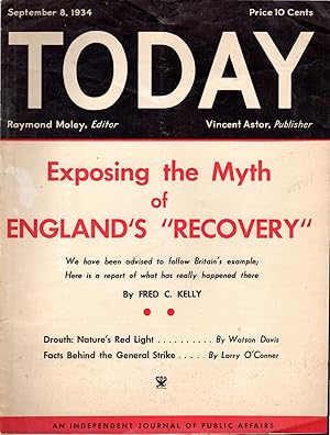 Seller image for Today: An Independent Journal of Public Affairs: Volume 2, No 20: September 8, 1934 for sale by Dorley House Books, Inc.