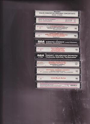 [11 Audio cassettes still in original shrink wrap] Mozart Violin Concerti 3, 4, 5 Isaac Stern. Da...