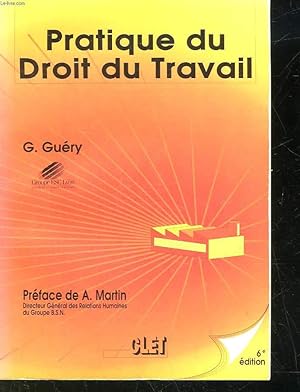 Seller image for PRATIQUE DU DROIT DE TRAVAIL for sale by Le-Livre