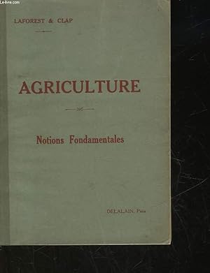 Seller image for NOTIONS FONDAMENTALES D'AGRICULTURE - TOME 1 for sale by Le-Livre