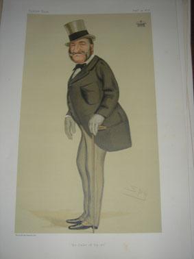 Seller image for A Single Genuine Antique Lithograph Print from the Famous Vanity Fair Cartoon Series, Illustrating The Duke of Beaufort, Statesmen No. 233. Published in 1876. for sale by Rostron & Edwards