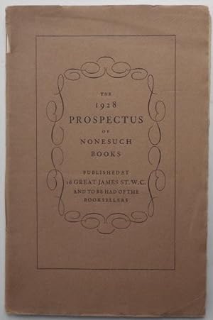The 1928 Prospectus of Nonesuch Books;
