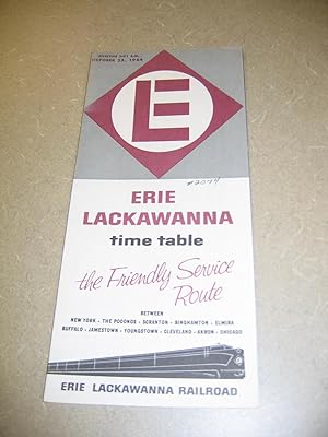 Imagen del vendedor de Erie Lackawanna Time Table a la venta por Empire Books
