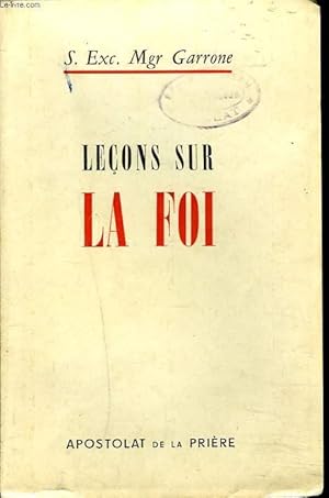 Seller image for LECONS SUR LA FOI for sale by Le-Livre