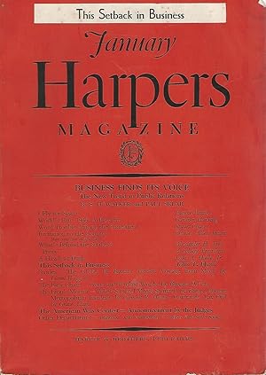 Imagen del vendedor de Harpers (Harper's) Magazine: No.1052; January, 1938 a la venta por Dorley House Books, Inc.