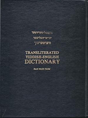 Seller image for Transliterated Yiddish-English Dictionary for sale by Eve's Book Garden