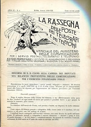 RASSEGNA DELLE POSTE, DEI TELEGRAFI E DEI TELEFONI - 1930 - ANNO SECONDO - otto fascicoli mensili...