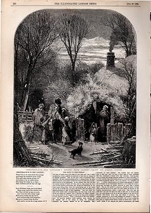 Seller image for ENGRAVING:: "Christmas-Eve in the Country".poem & Engraving from The Illustrated London News, December 22, 1855 for sale by Dorley House Books, Inc.