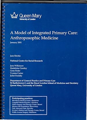 Seller image for A Model of Integrated Primary Care: Anthroposophic Medicine [Unknown Binding]. for sale by *bibliosophy*