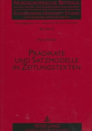 Prädikate und Satzmodelle in Zeitungstexten : ein Beitrag zur historischen Syntax des Deutschen, ...
