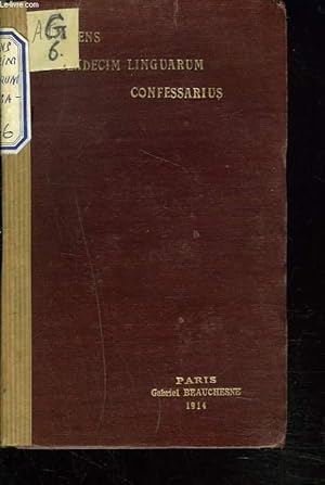 Seller image for PRUDENS SEXDECIM LINGUARUM CONFESSARIUS. Etiam sine Ulla scientia linguarum. for sale by Le-Livre