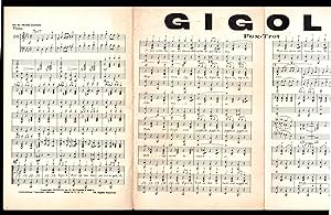 Gigolo / 1926 Vintage Fox-Trot Sheet Music (Marion Gillespie and John Milton Hagen). Tin Pan Alle...