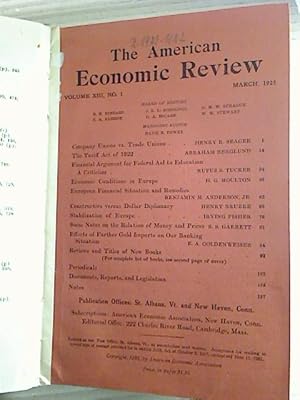 The American Economic Review. - Vol. 13 / 1923 (gebund. Jahresbd.)
