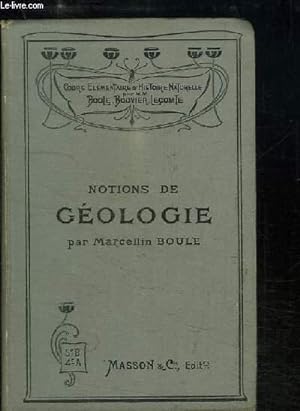 Imagen del vendedor de Notions de Gologie a la venta por Le-Livre