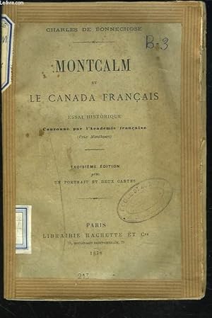 Seller image for MONTCALM ET LE CANADA FRANCAIS. ESSAI HISTORIQUE. for sale by Le-Livre