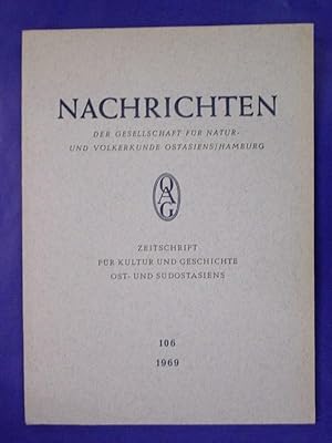 Imagen del vendedor de Nachrichten der Gesellschaft fr Natur- und Vlkerkunde Ostasiens / Hamburg a la venta por Buchantiquariat Uwe Sticht, Einzelunter.