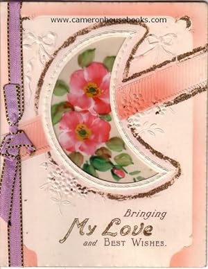 'Bringing my Love and Best wishes' - vintage greeting card
