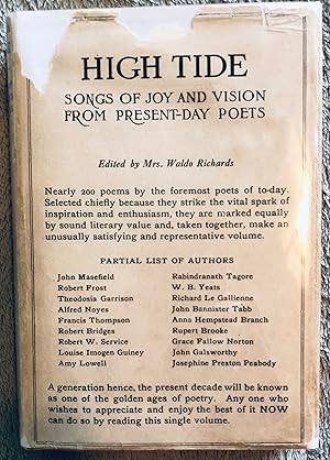 Bild des Verkufers fr High Tide: Songs Of Joy And Vision From Present-Day Poets zum Verkauf von Burke's Books