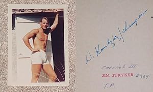 Seller image for MALE NUDE: JIM STRYKER: "WHITE DRAWERS" COLOR PHOTOGRAPH BY WALTER KUNDZICZ - Rare Fine Original Vintage Color Photographic Print: Signed And Stamped by Walter Kundzicz - ONLY COPY ONLINE for sale by ModernRare