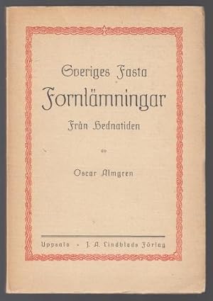Seller image for Sveriges fasta fornlmningar frn hednatiden. for sale by Hatt Rare Books ILAB & CINOA