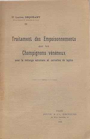 Traitement des empoisonnements par les champignons vénéneux avec le mélange estomacs et cervelles...