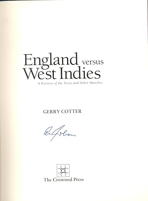 England Versus West Indies (Signed By Gary Sobers on Title Page )