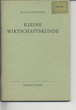 Seller image for Kleine Wirtschaftskunde. for sale by Antiquariat Bookfarm