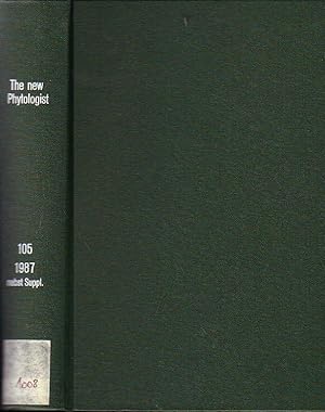 Image du vendeur pour The new Phytologist. Volume 105 / 1987. Numbers 1-4 (January - April 1987). Also containing : Supplement to No.2. --- From the contents (mentioned here are just longer essays with at least 20 pages): Tansley review No.7. The sap of plant cells. (Ph. Matile) / Cellular packets, cell division and morphogenesis in the primary root meristem of Zea mays (P.W. Barlow) / Interaction between ozone and cold sensitivity in Norway spruce: a factor contributing to the forest decline in Central Europe? (K.A. Brown, T.M. Roberts and L.W. Blank) / The distribution of lignin derivatives in fossil plants (K.J. Logan and B.A. Thomas) / Models for the control of branch positions and flowering sequences of capitula in Mycelis muralis (L.) Dumont (Compositae). By J.M. Janssen and A. Lindenmayer / Internal aeration and the development of stelar anoxia in submerged roots: a multishelled mathematical model combining axial diffusion of oxygen in the cortex with radial losses to the stele, the wall layers and t mis en vente par Antiquariat Carl Wegner