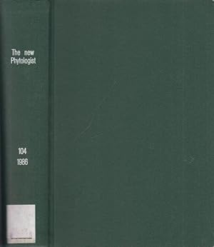Immagine del venditore per The new Phytologist. Volume 104 / 1986. Numbers 1-4 (September - December 1986). --- From the contents (mentioned here are just longer essays with at least 20 pages): Fructans and the metabolism of sucrose in vascular plants (C.J. Pollock) / Events at and around the first and second Ulmus declines: palaeoecological investigations in Co. Tyrone, Northern Ireland (K.R. Hirons and K.J. Edwards) / Pollen catchment in relation to local vegetation: Ceann Ear, Monach Isles N.N.R., Outer Hebrides (R.E. Randall, R. Andrew and R.G. West) / The ecological specialization of dicotyledonous families within a local flora: some factors constraining optimization of seed size and their possible evolutionary significance. (J.G. Hodgson and J.M.L. Mackay) / The name of the rose : a review of ideas on the European biasin angiosperm classification (S.M. Walters). venduto da Antiquariat Carl Wegner