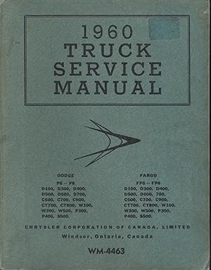 1960 Truck Service Manual - Dodge and Fargo