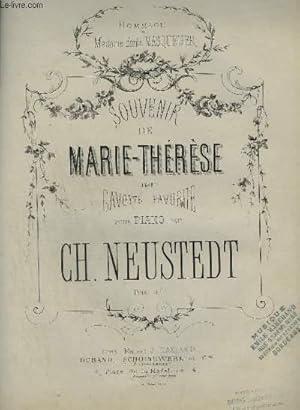Seller image for SOUVENIR DE MARIE THERESE - GAVOTTE FAVORITE POUR PIANO. for sale by Le-Livre