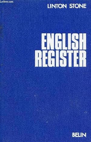 Seller image for ENGLISH REGISTER, EXAMPLE AND EXERCISE for sale by Le-Livre