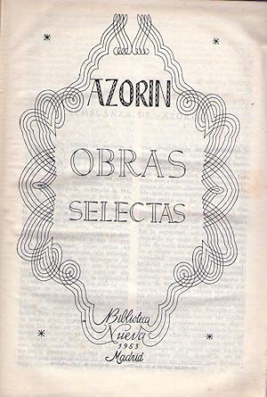 Imagen del vendedor de OBRAS SELECTAS a la venta por Buenos Aires Libros
