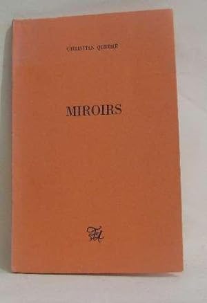 Bild des Verkufers fr Miroirs zum Verkauf von crealivres