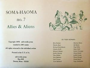 Bild des Verkufers fr Soma-Haoma No. 7 Allies & Aliens zum Verkauf von Derringer Books, Member ABAA