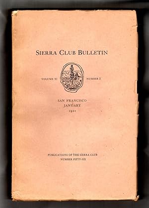 Imagen del vendedor de Sierra Club Bulletin -January 1921. Fold-out Map, Colby Pass & Black Kaweah. Dr. Helen Gilkey rendering of Carpenteria Californica a la venta por Singularity Rare & Fine