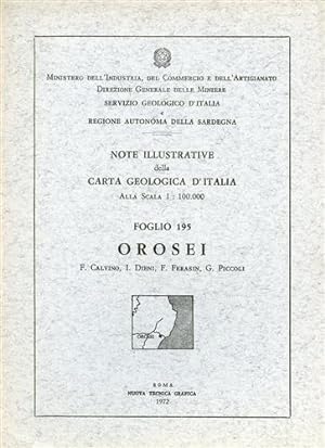 Image du vendeur pour Note illustrative della Carta Geologica d'Italia F195. Orosei. mis en vente par FIRENZELIBRI SRL