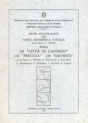 Bild des Verkufers fr Note illustrative della Carta Geologica d'Italia FFi 115,122,130. Citt di Castello, Perugia, Orvieto. zum Verkauf von FIRENZELIBRI SRL