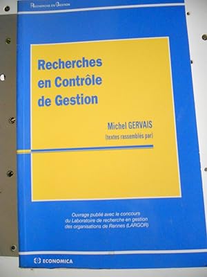 Image du vendeur pour Recherches en controle de gestion mis en vente par Frederic Delbos