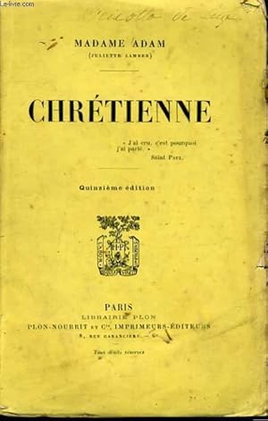 Seller image for CHRETIENNE for sale by Le-Livre