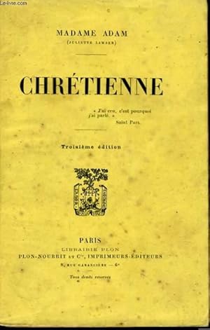 Seller image for CHRETIENNE for sale by Le-Livre