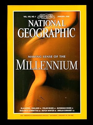 Image du vendeur pour The National Geographic Magazine / January, 1998. Making Sense of the Millenium; Blackpool, England; Polar Bears; The Easy Ways of the Altamaha; Labors of Love; Ode to Ice; Amelia Earhart mis en vente par Singularity Rare & Fine