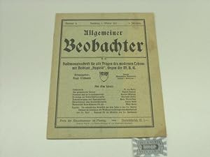 Allgemeiner Beobachter. Nummer 11, Hamburg, 1. Oktober 1913, 3. Jahrgang. Halbmonatsschrift für a...