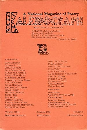 Seller image for Kaleidograph: A National Magazine of Poetry #22.6 (October 1950) for sale by Star-Treader Books & Periodicals