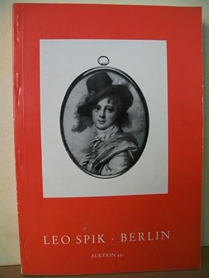 Seller image for Leo Spik. Auktionskatalog 491 Gemlde, Zeichnungen, Graphik, for sale by Antiquariat Bler