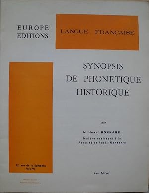 Seller image for Synopsis de phontique historique. for sale by Librairie les mains dans les poches